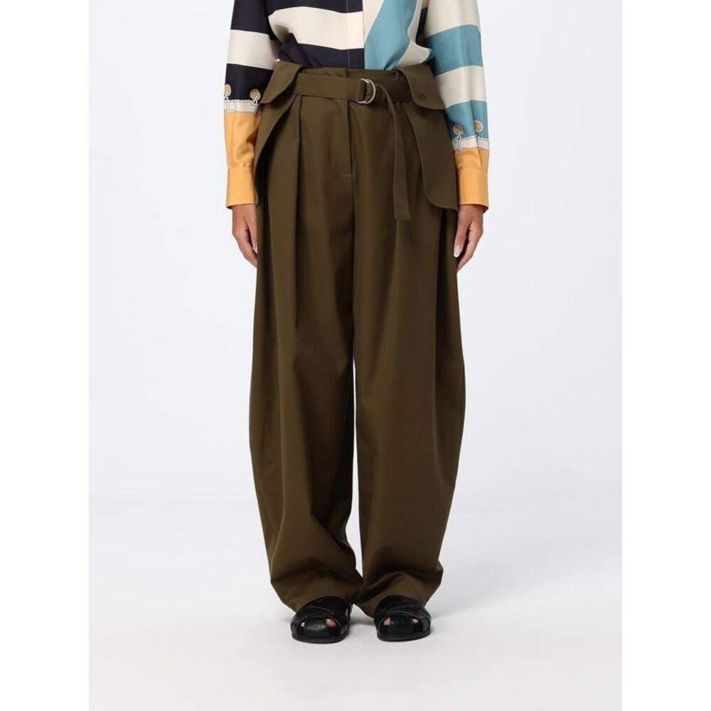 Loewe Women Water-Repellent Wide-Leg Silk-Blend Loewe Cargo Trousers